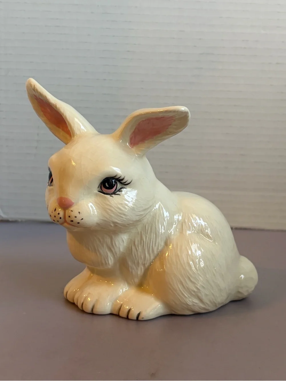 Vintage 1984 Ceramic Bunny Figurine